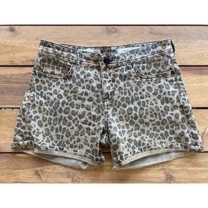 Anthropologie Leopard Print Hyphen Jean Shorts